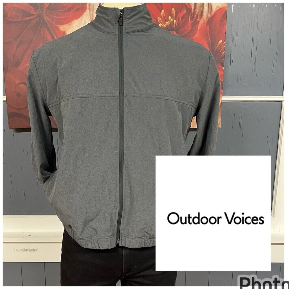 Outdoor Voices Windbreaker‎ Jacket Mens Sz Medium Ripstop Performance Full Zip